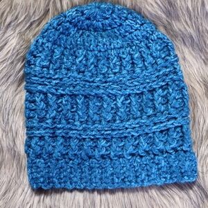 Blue Crochet Beanie